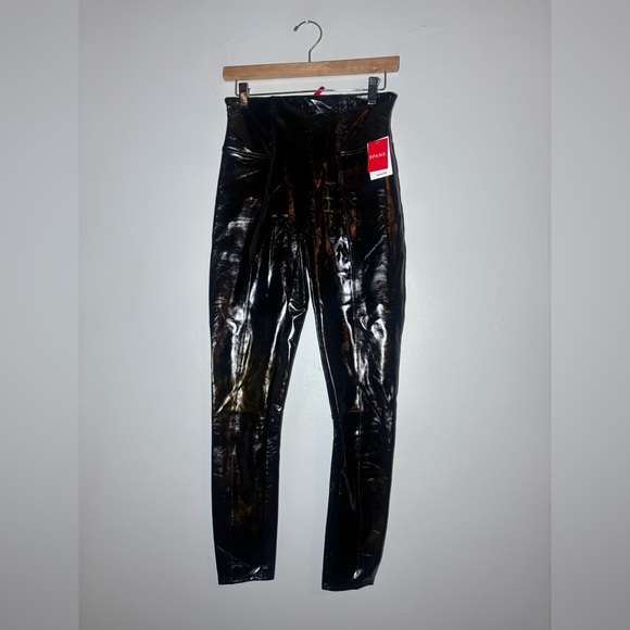 SPANX Faux Leather Patent Leggings - Picture 3 of 9